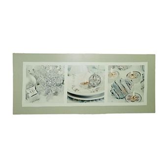 Northlight LED Lighted Shimmering Silver Finish Splendor Canvas Wall Art