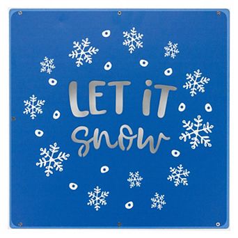 Northlight 12-Inch 'Let It Snow' Woodblock Wall Decor