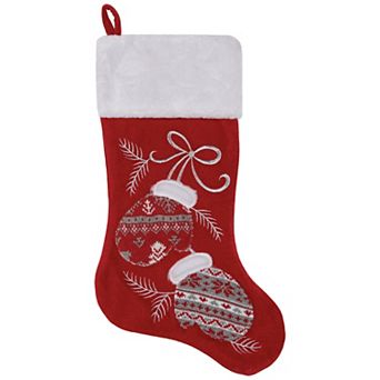 Northlight Embroidered Christmas Stocking
