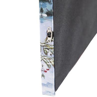 Northlight Light-Up Santa with Christmas Tree Canvas Wall Art