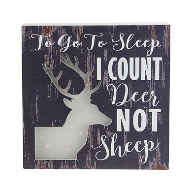 Northlight 8-Inch LED Fiber Optic Deer Wall Art