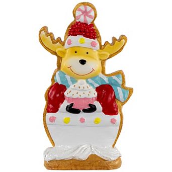Northlight Gingerbread Reindeer with Cupcake Christmas Figurine Table Decor