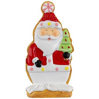Northlight Gingerbread Santa with Tree Figurine Table Decor