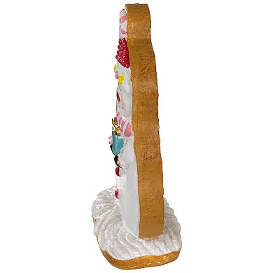 Northlight Gingerbread Snowman with Present Figurine Table Decor