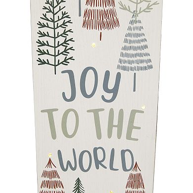 Northlight Light-Up Joy to the World Tree Wall Art