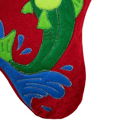 Northlight Fishing Themed Christmas Stocking
