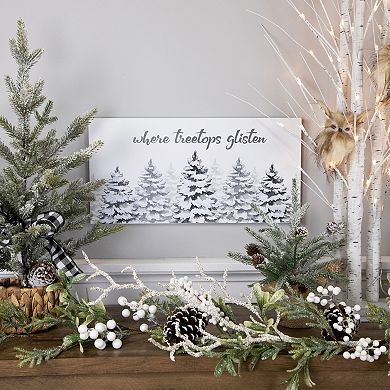 Northlight Flocked Christmas Tree Wall Art