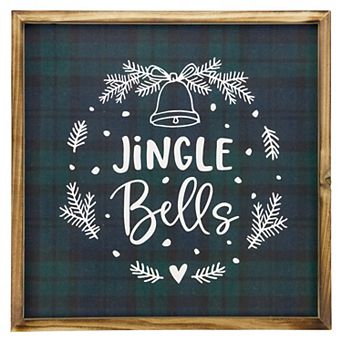 Northlight Plaid Jingle Bells Wall Decor