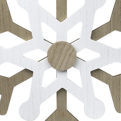 Northlight Natural Wooden Snowflake Wall Decor