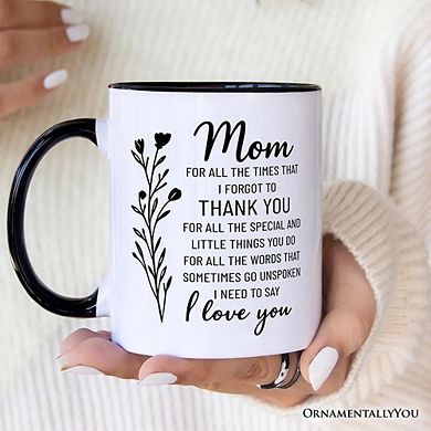 Thank You Mom Mug, Minimalist Mama Gift