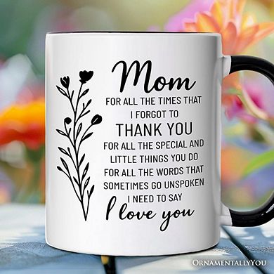 Thank You Mom Mug, Minimalist Mama Gift