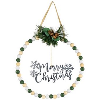 Northlight 12-inch Beaded Merry Christmas Wall Decor