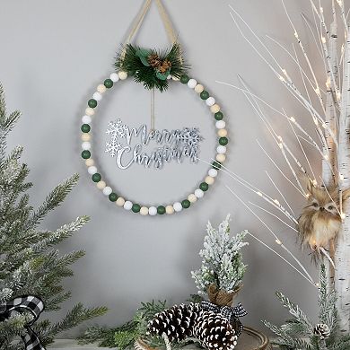 Northlight 12-inch Beaded Merry Christmas Wall Decor