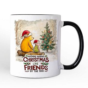 Nothing Warms Christmas Like Friends Pooh Bear Mug, Heartwarming Holiday Gift