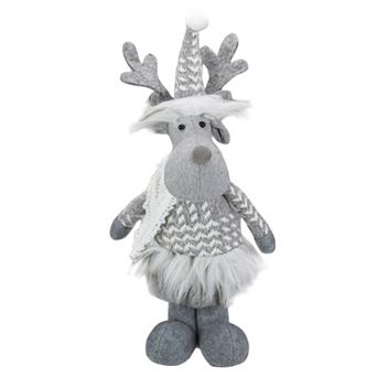 Northlight Standing Moose with Faux Fur Christmas Figure 12-Inch Floor Decor