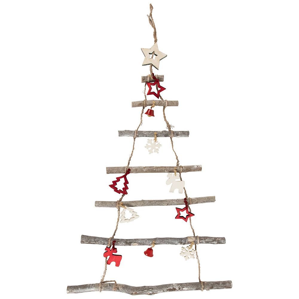 Northlight 27-inch Wood Twig Tree Wall Decor with Ornaments