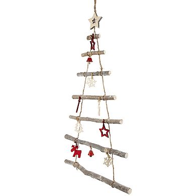 Northlight 27-inch Wood Twig Tree Wall Decor with Ornaments