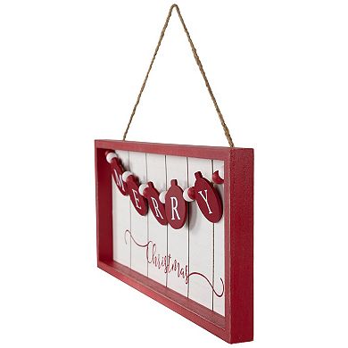 Northlight 14-inch Framed Merry Christmas Wooden Wall Decor