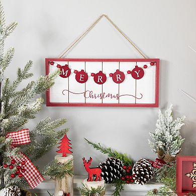 Northlight 14-inch Framed Merry Christmas Wooden Wall Decor