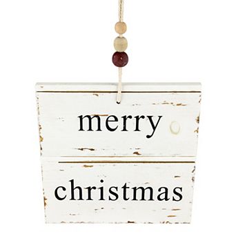 Northlight 8-Inch Reclaimed Wood Merry Christmas Wall Decor