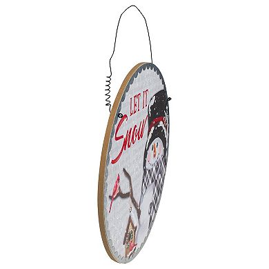 Northlight 13.5-Inch Snowman with Cardinals Wall Decor