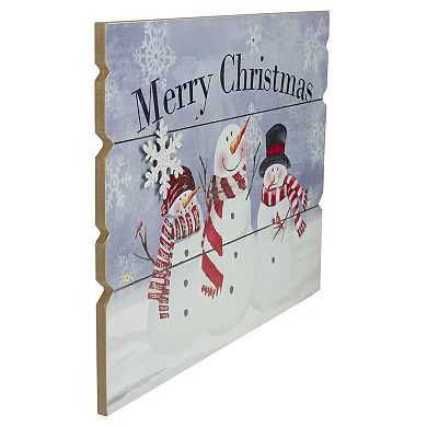 Northlight Lighted Snowmen "Merry Christmas" 16-Inch Wall Decoration