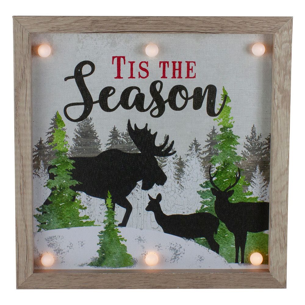 Northlight 12-Inch Lighted 'Tis The Season' Wall Decor