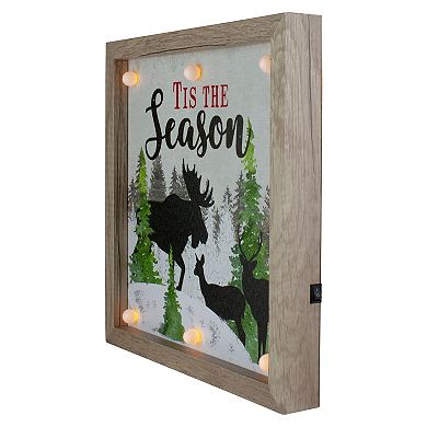 Northlight 12-Inch Lighted 'Tis The Season' Wall Decor