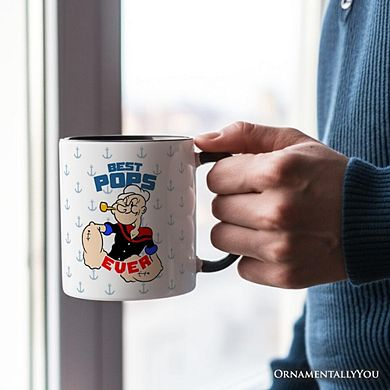 Best Pops Ever Mug, Classic Popeye the Sailorman Dad Gift