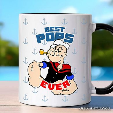 Best Pops Ever Mug, Classic Popeye the Sailorman Dad Gift