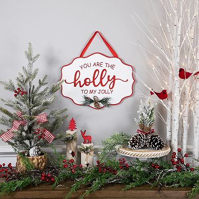 Northlight 15.75-Inch "You Are The Holly To My Jolly" Christmas Wall Décor