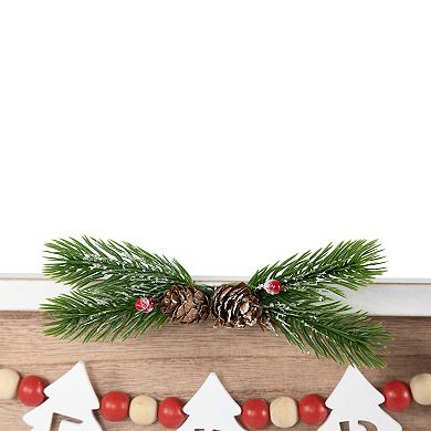 Northlight 15.75-Inch Framed Rustic Merry Christmas Beaded Wall Decor