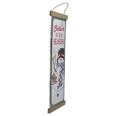 Northlight 26-Inch "Believe in the Season" Snowman Wall Decoration