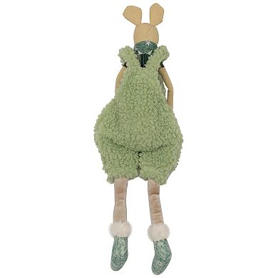 Northlight 18-Inch Sitting Boy Mouse in Overalls with Dangling Legs Tabletop Christmas Figure