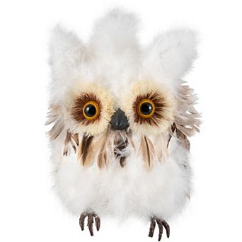 Northlight 7-Inch Woodland Feathery Owl Tabletop Figure