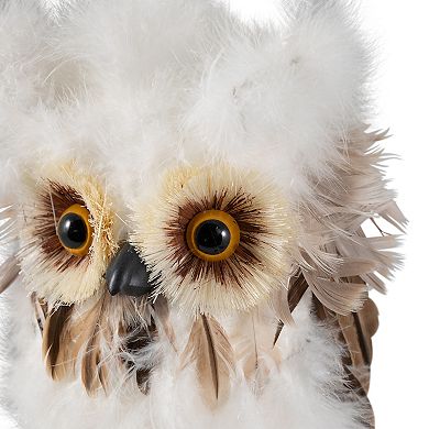 Northlight 7-Inch Woodland Feathery Owl Tabletop Figure