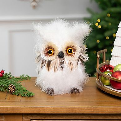 Northlight 7-Inch Woodland Feathery Owl Tabletop Figure