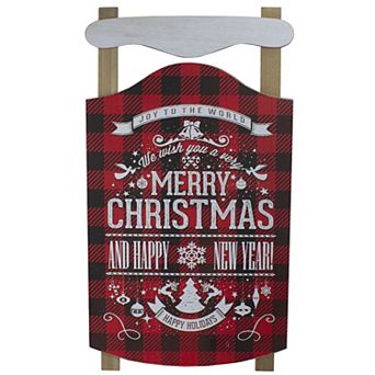 Northlight 24-Inch Merry Christmas Sled Wall Decor