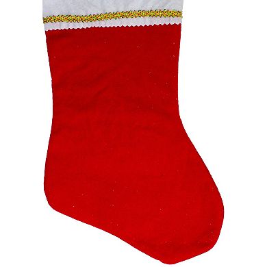 Northlight 19-Inch Solid Christmas Stocking with Gold Glitter Pen