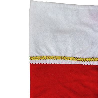 Northlight 19-Inch Solid Christmas Stocking with Gold Glitter Pen