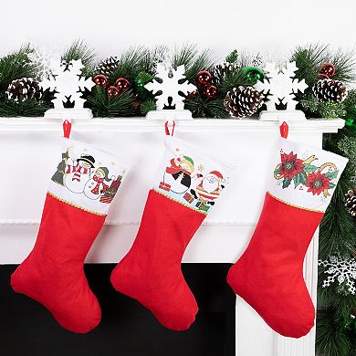 Northlight 19-Inch Jolly Snowmen Scene Christmas Stocking