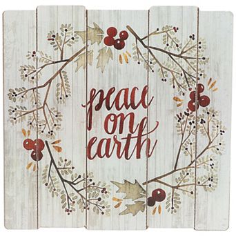 Northlight 12-Inch Peace on Earth Wall Decor