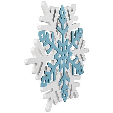 Northlight 11.75-Inch Snowflake Wooden Wall Décor