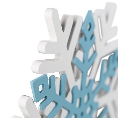 Northlight 11.75-Inch Snowflake Wooden Wall Décor
