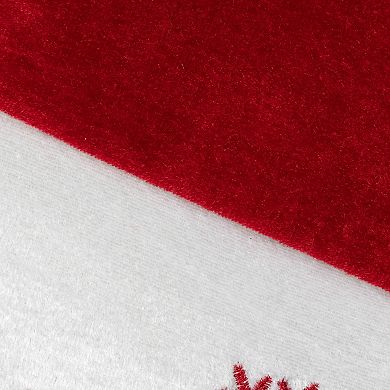 Northlight 19-Inch Velvet Embroidered Snowflake Christmas Stocking