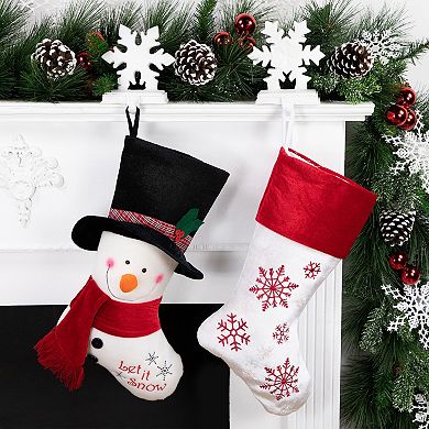 Northlight 19-Inch Velvet Embroidered Snowflake Christmas Stocking