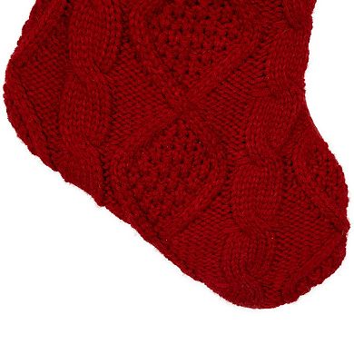 Northlight 20.5-in. Cable Knit Christmas Stocking