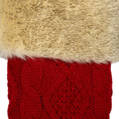 Northlight 20.5-in. Cable Knit Christmas Stocking