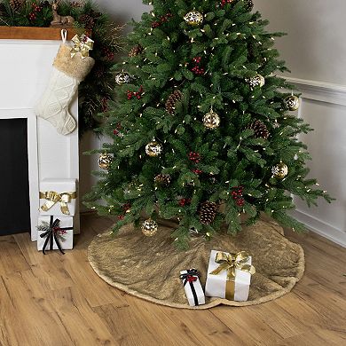 Northlight 20.5-in. Cable Knit Christmas Stocking with Faux Fur Cuff