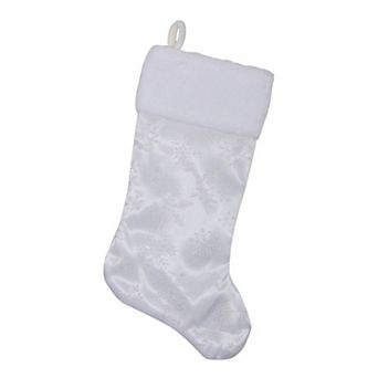 Northlight 20.5 Inch Glittered Snowflake Christmas Stocking